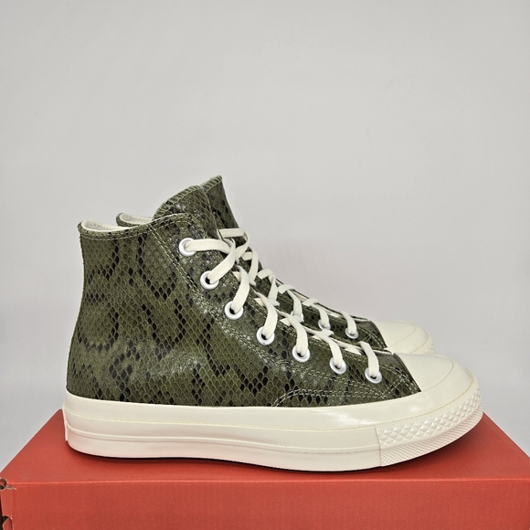 New Converse Chuck 70 Snakeskin Print Light Field Surplus Women's Shoes Size 7.5 - Picture 3 of 8